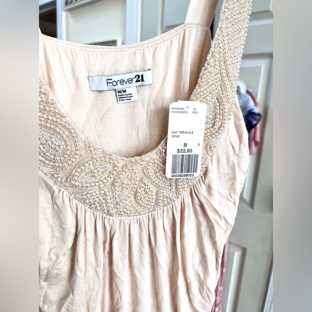 NWT Forever 21 beige blouse size medium